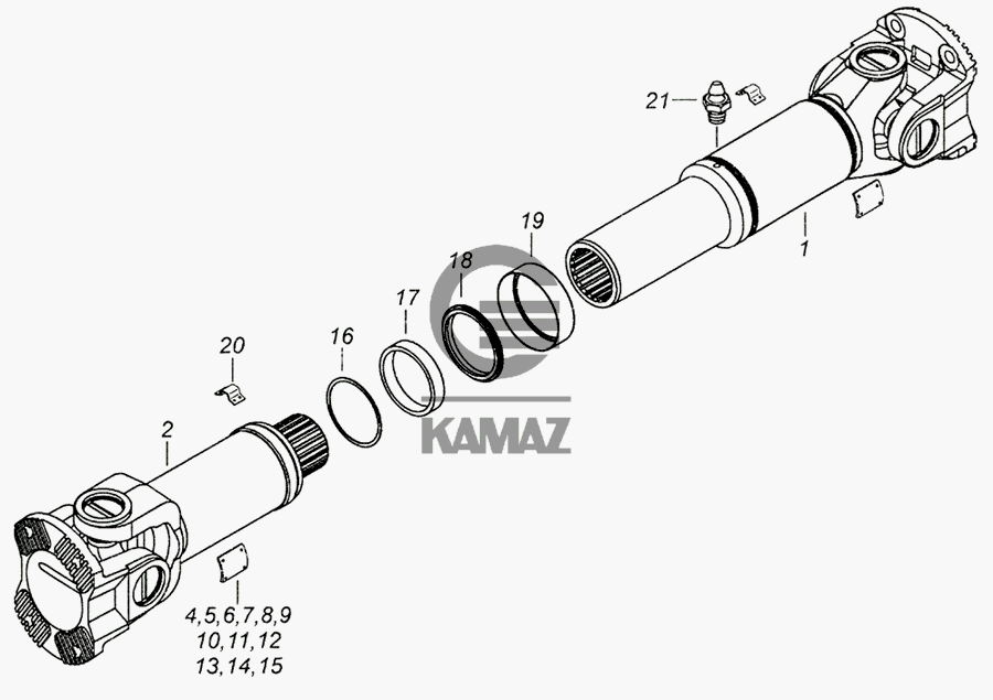 Карданный вал камаз 43253